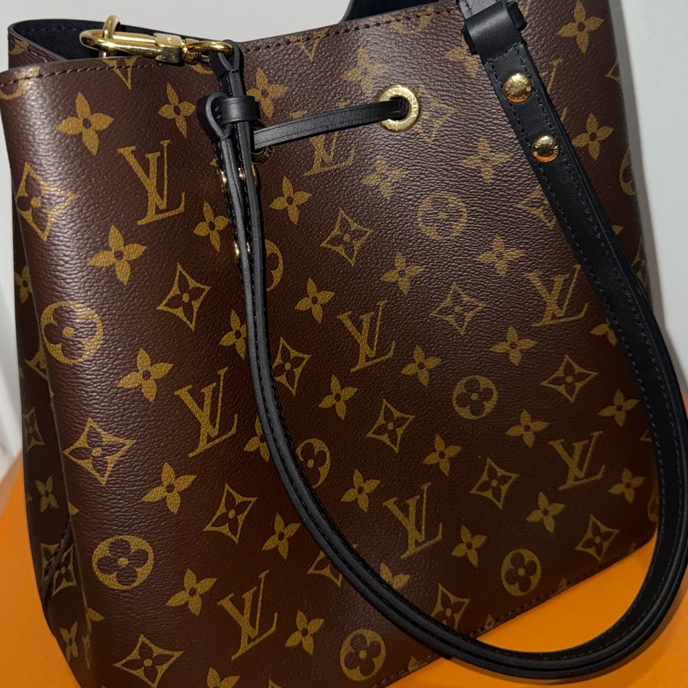 Louis Vuitton Brown and Gold Monogram Shoulder Bag